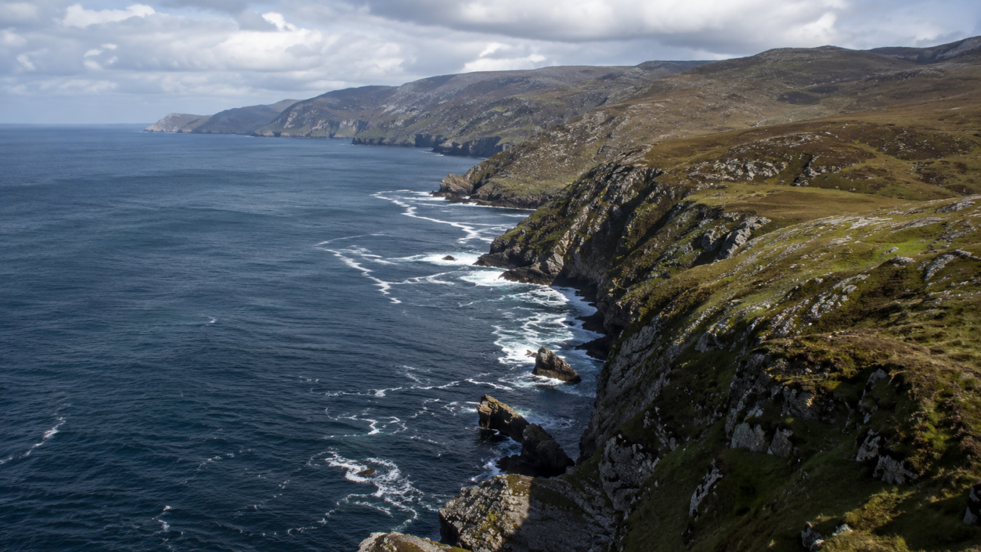 The wild Donegal coastline at Malin Head, Ireland's most northerly point, location for The Exhale Gathering retreats